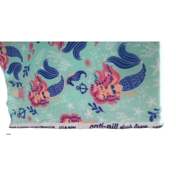 *2/$25* Princess Ariel Disney Designed for Joann Fabrics Fleece Fabric 1.5 Yards - Picture 3 of 4